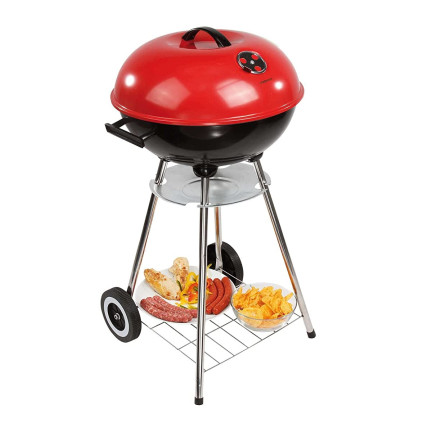 TG56276 GRILL WĘGLOWY OGRODOWY OKRĄGŁY Z POKRYWĄ POPIELNIK