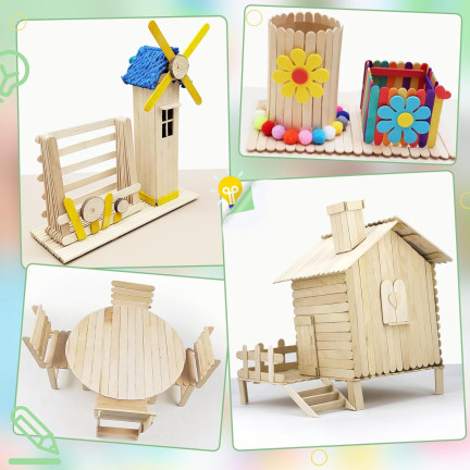 TG80299 PATYCZKI DREWNIANE KREATYWNE DO KLEJENIA PATYCZKI DO LODÓW DIY 50SZT./KPL