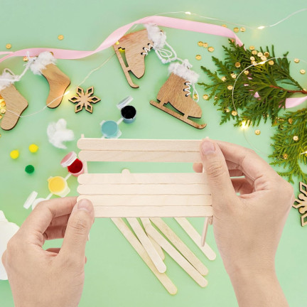 TG80299 PATYCZKI DREWNIANE KREATYWNE DO KLEJENIA PATYCZKI DO LODÓW DIY 50SZT./KPL