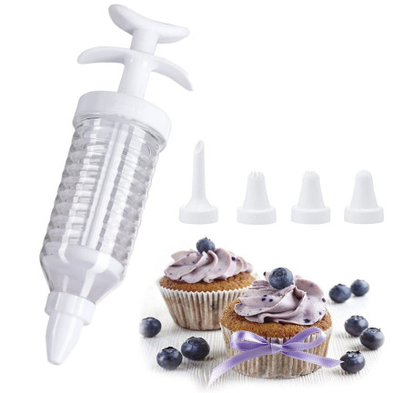 DO48 DEKORATOR SZPRYCA DO TORTÓW CIAST STRZYKAWKA + 8 KOŃCÓWEK