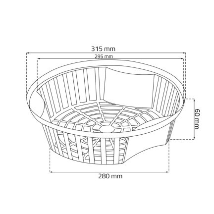 IKCS315-G851 KOSZYK koszyczek osłonka DO SADZENIA CEBUL na cebulki kwiatowe 31,5cm