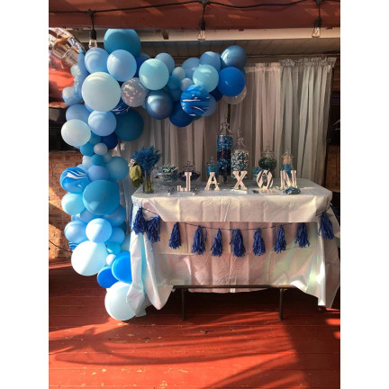 TG66237 GIRLANDA BALONOWA DUŻA ZESTAW BALONÓW NIEBIESKI URODZINY BABY SHOWER BOY