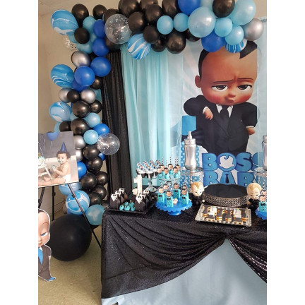 TG66237 GIRLANDA BALONOWA DUŻA ZESTAW BALONÓW NIEBIESKI URODZINY BABY SHOWER BOY