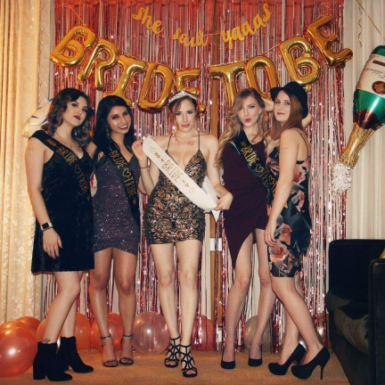 TG66229-3 KURTYNA FOLIOWA DEKORACYJNA SZAMPAŃSKI URODZINY