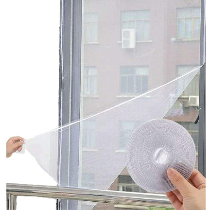 TG56031-1 TAŚMA rzepowa DO MOSKITIER BIAŁA samoprzylepny rzep z klejem 560cm