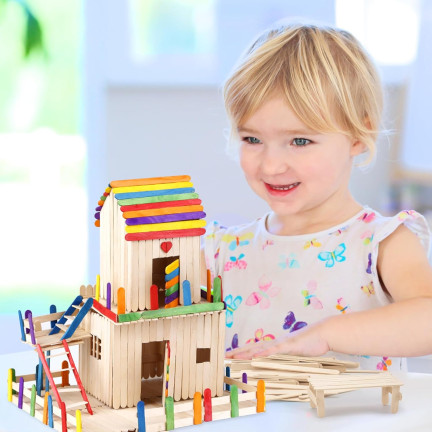 TG80299 PATYCZKI DREWNIANE KREATYWNE DO KLEJENIA PATYCZKI DO LODÓW DIY 50SZT./KPL