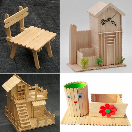 TG80299 PATYCZKI DREWNIANE KREATYWNE DO KLEJENIA PATYCZKI DO LODÓW DIY 50SZT./KPL