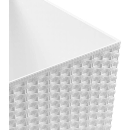 DRTS170L-S449 DONICZKA OSŁONKA RATTANOWA BIAŁA DO KWIATÓW OGRODU RATO LOW