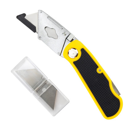 7398 TAPECIAK NÓŻ SKŁADANY TAPICERSKI + 5 OSTRZY 18 mm MEGA OSTRY