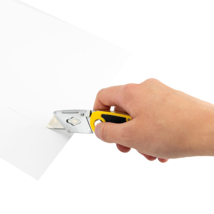 7398 TAPECIAK NÓŻ SKŁADANY TAPICERSKI + 5 OSTRZY 18 mm MEGA OSTRY