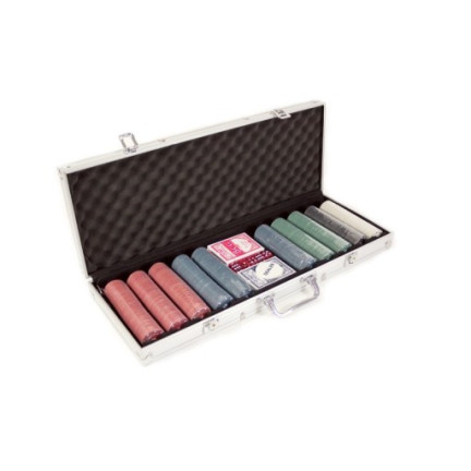 KK54 ZESTAW DO POKERA TEXAS ŻETONY 500SZT KARTY WALIZKA