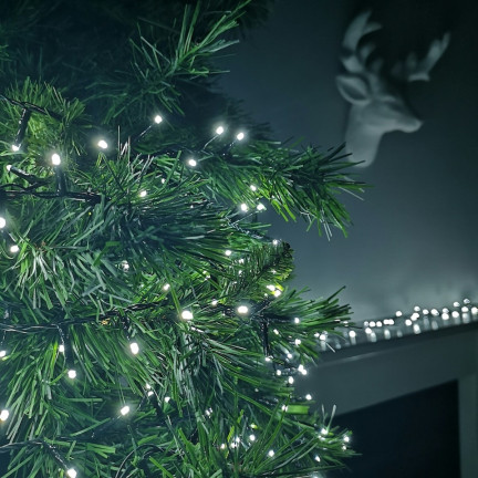 LZ200 LAMPKI CHOINKOWE 200 LED ZIMNY BIAŁY WEWNĘTRZNE NA CHOINKĘ ŚWIĘTA