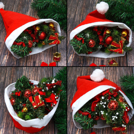 MM1 CZAPKA świętego MIKOŁAJA PRZEBRANIE Z POMPONEM KOSTIUM ŚWIĄTECZNA STRÓJ