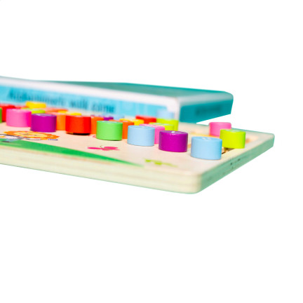 TG67010 SORTER DREWNIANY UKŁADANKA NAUKA DOPASUJ MONTESSORI ZABAWA LOGICZNA