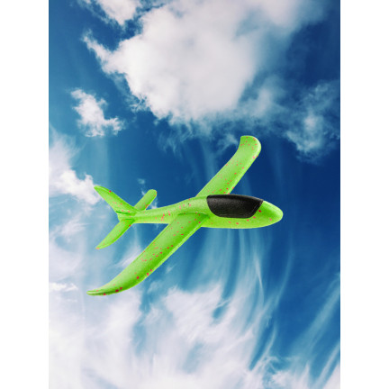 9139 SAMOLOT STYROPIANOWY SZYBOWIEC RZUTKA DUŻY XXL ZIELONY NO LIGHT