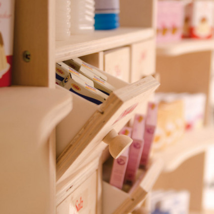 TG53005 SKLEP DREWNIANY stragan duży kram do przedszkola