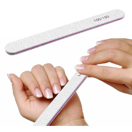 TG56421 PILNICZEK PILNIK DO PAZNOKCI PROSTY GRADACJA 100/180 BIAŁY DWUSTRONNY