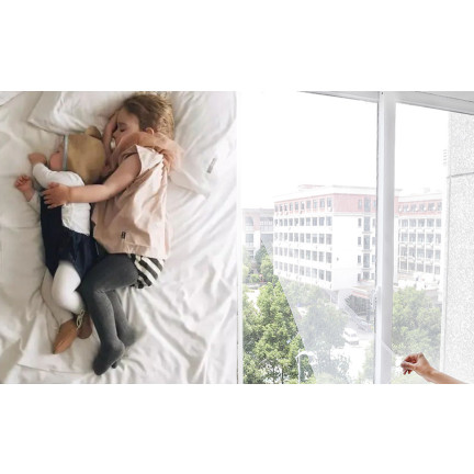 NN15 MOSKITIERA SIATKA NA OKNO OWADY 150x150 + RZEP BIAŁA PRZECIW KOMAROM MUCHOM