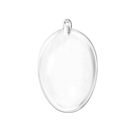 TG60439 JAJKO JAJKA AKRYLOWE PRZEŹROCZYSTE SKŁADANE JAJO 13CM PLASTIK WIELKANOCNE