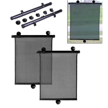 TV90 ROLETA PRZECIWSŁONECZNA SAMOCHODOWA OSŁONA NA SZYBĘ ZASŁONKA AUTA 2 SZT.