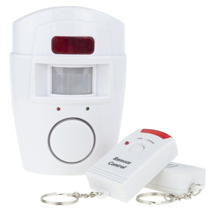 AG77 MINI ALARM BEZPRZEWODOWY CZUJNIK RUCHU 2 PILOTY DO DOMU NA DZIAŁKĘ