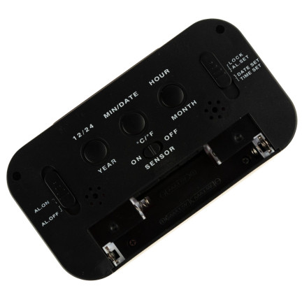 AP29 BUDZIK CYFROWY ZEGAR DUŻY LCD TERMOMETR KALENDARZ NA BIURKO DRZEMKA