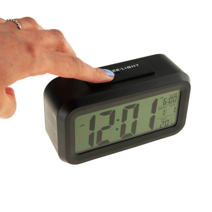 AP29 BUDZIK CYFROWY ZEGAR DUŻY LCD TERMOMETR KALENDARZ NA BIURKO DRZEMKA