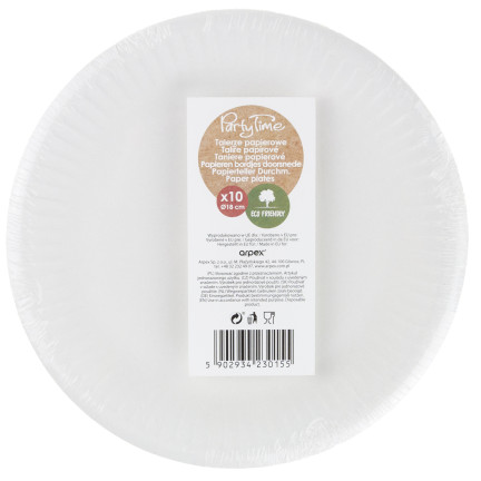 ARP3907 KPL 10SZT. TALERZY TALERZE PAPIEROWE 18CM