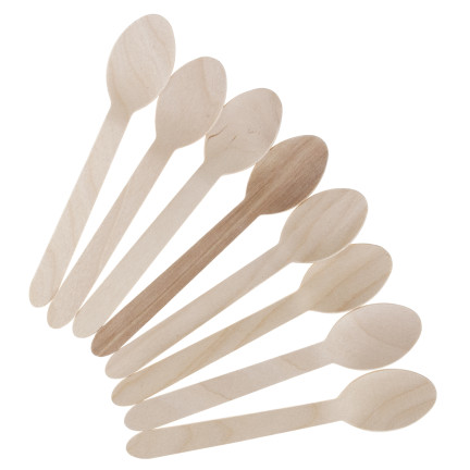 ARP7874 DREWNIANE ŁYŻECZKI ŁYŻKI 16 CM 8 SZT GRILL GRILLOWANIE IMPREZA PARTY