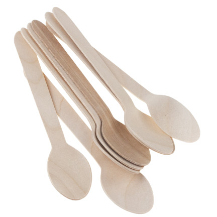 ARP7874 DREWNIANE ŁYŻECZKI ŁYŻKI 16 CM 8 SZT GRILL GRILLOWANIE IMPREZA PARTY