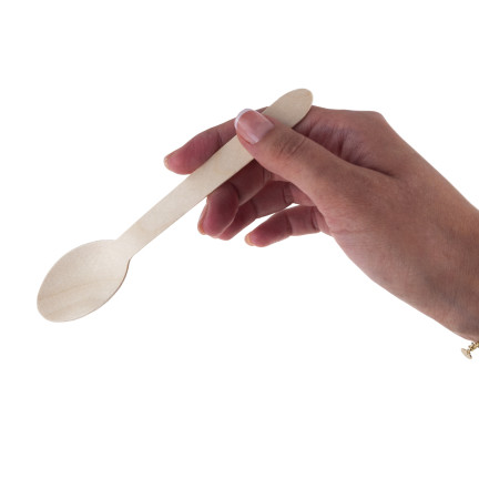 ARP7874 DREWNIANE ŁYŻECZKI ŁYŻKI 16 CM 8 SZT GRILL GRILLOWANIE IMPREZA PARTY