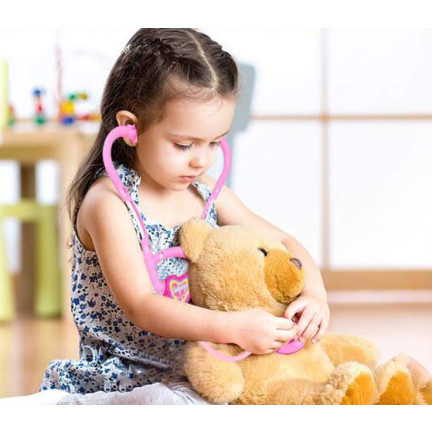 TG55505-2 LEKARZ RÓŻOWY ZESTAW LEKARZA W WALIZCE ZABAWKOWY MAŁY DOKTOR STETOSKOP