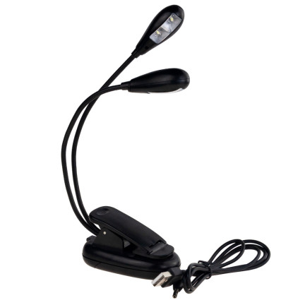 BB80 PODWÓJNA LAMPKA USB z KLIPSEM DO CZYTANIA PRACY