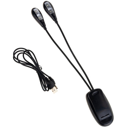 BB80 PODWÓJNA LAMPKA USB z KLIPSEM DO CZYTANIA PRACY