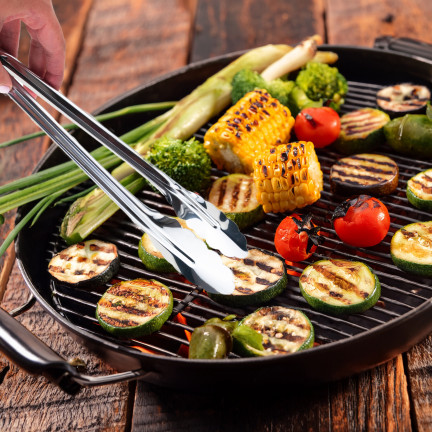 BBQ0711 SZCZYPCE KUCHENNE DO GRILLA ZE STALI NIERDZEWNEJ 28CM DO GOTOWANIE STEKÓW