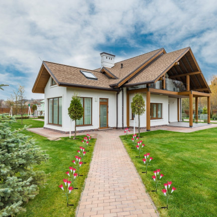 TG77663 LAMPA SOLARNA KWIATY LILIE DO OGRODU BALKON WBIJANE LILIA CZUJNIK ZMIERZCHU