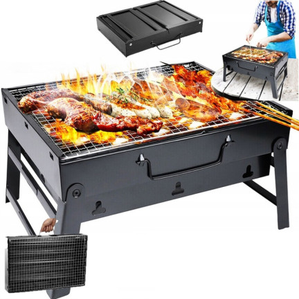 TG71421 GRILL ogrodowy PRZENOŚNY WĘGLOWY SKŁADANY WALIZKA TURYSTYCZNY NA KEMPING