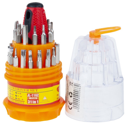 BT14 ŚRUBOKRĘT WIELOFUNKCYJNY WKRĘTAKI PRECYZYJNE 31w1 TORX IMBUS KRZYŻAK BITY