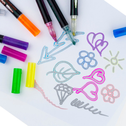 C135301 MAZAKI PISAKI FLAMASTRY konturowe 8SZT outline