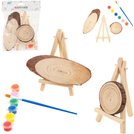 C153902  PLASTER DREWNA + FARBY MINI SZTALUGA ZESTAW DIY