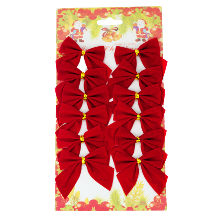 TG59784 KOKARDY KOKARDKI WELUROWE NA CHOINKĘ STROIK ZAWIESZKI ZESTAW 12SZT DRUCIK