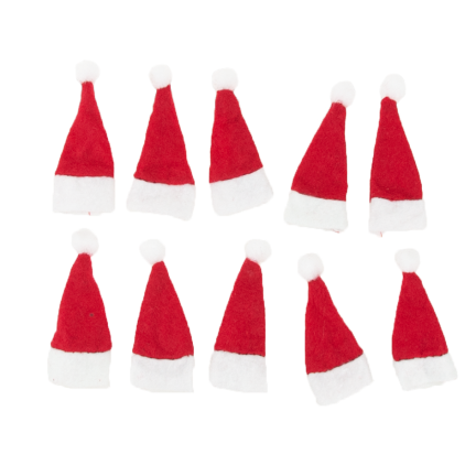 C47418 CZAPECZKA MIKOŁAJA 10SZT POKROWIEC SZTUĆCE BUTELKĘ