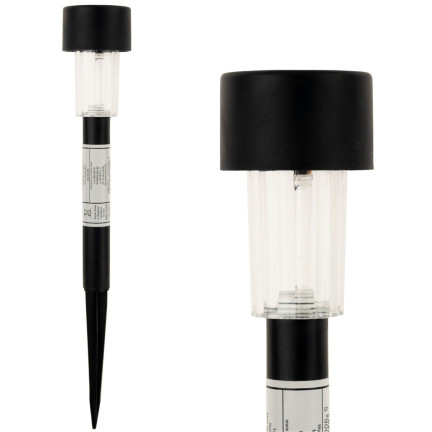 C77504 Lampa SOLARNA LAMPKA ogrodowa LED WBIJANA SŁUPEK CZARNA