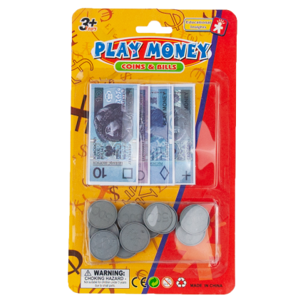 TG66239 PIENIĄDZE ZABAWKOWE ZESTAW BILON + BANKNOTY ZŁOTÓWKI