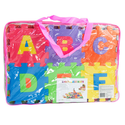 TG71198 PUZZLE PIANKOWE MATA EDUKACYJNA PIANKOWA EVA ETUI LITERY CYFERKI ZWIERZĄTKA