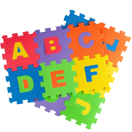 TG71198 PUZZLE PIANKOWE MATA EDUKACYJNA PIANKOWA EVA ETUI LITERY CYFERKI ZWIERZĄTKA