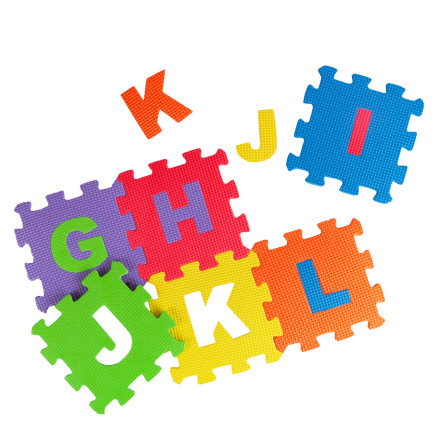 TG71198 PUZZLE PIANKOWE MATA EDUKACYJNA PIANKOWA EVA ETUI LITERY CYFERKI ZWIERZĄTKA