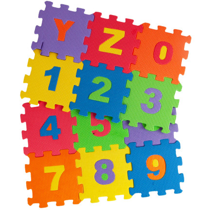 TG71198 PUZZLE PIANKOWE MATA EDUKACYJNA PIANKOWA EVA ETUI LITERY CYFERKI ZWIERZĄTKA