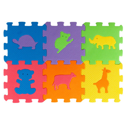TG71198 PUZZLE PIANKOWE MATA EDUKACYJNA PIANKOWA EVA ETUI LITERY CYFERKI ZWIERZĄTKA