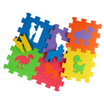 TG71198 PUZZLE PIANKOWE MATA EDUKACYJNA PIANKOWA EVA ETUI LITERY CYFERKI ZWIERZĄTKA